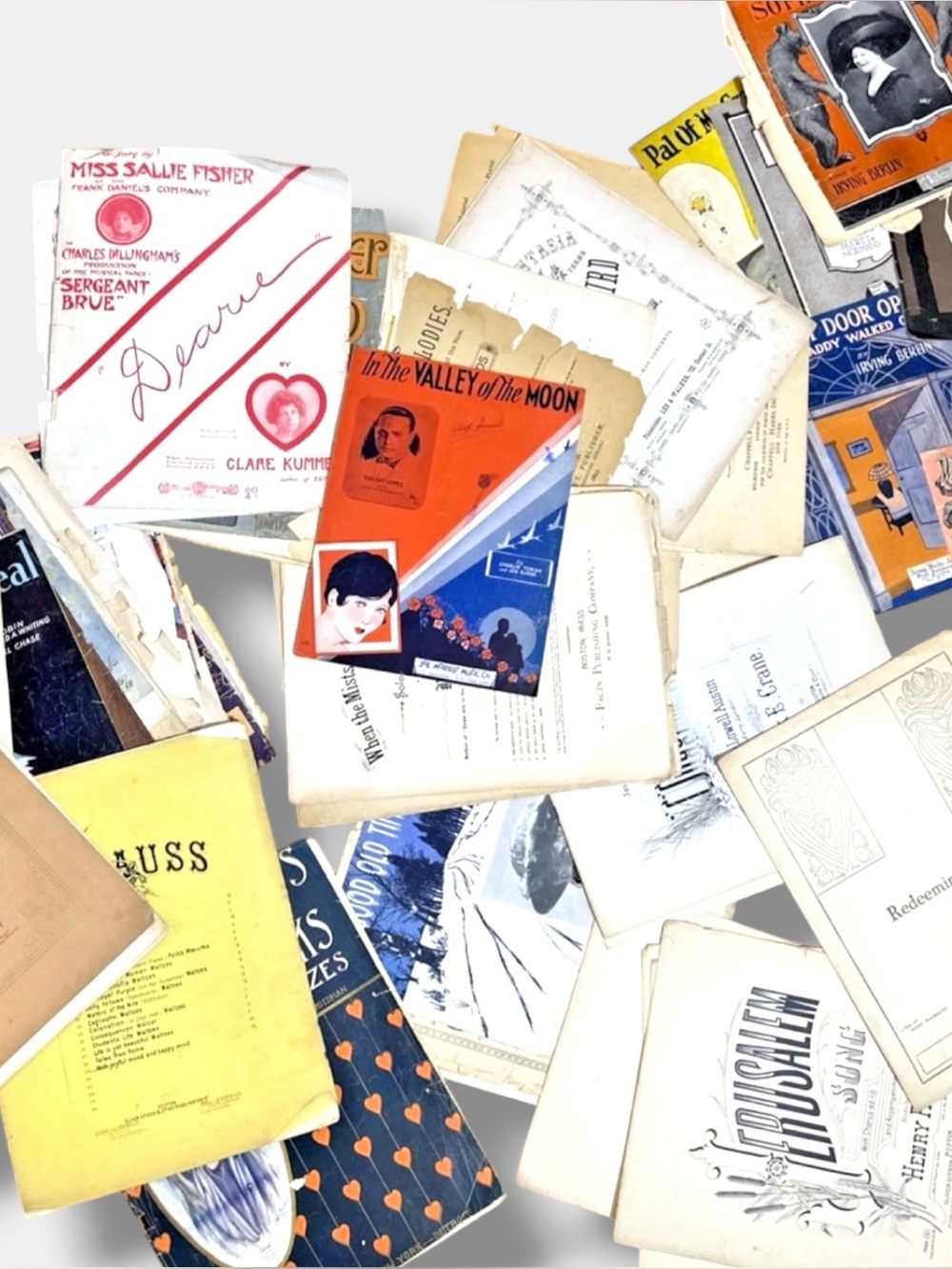 Late 1800's Early 1900's Antique Sheet Music Lot Of 60+ EPHEMERA